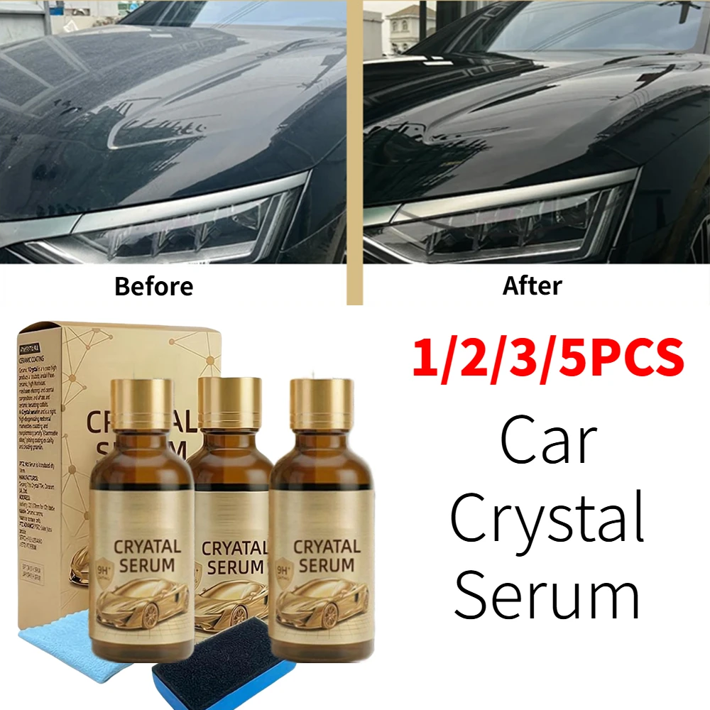 Professional 9H+ Ceramic Car Coating Kit, Nano Crystal Serum for Cars Polishing Anti-fouling Scratch Resistant Paint Protection