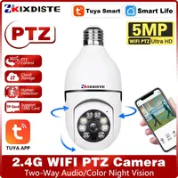 5MP E27 Bulb WiFi Camera Tuya Smart Home Indoor Wireless IP Surveillance Camera Detect Automatic Tracking Security Baby Monitor