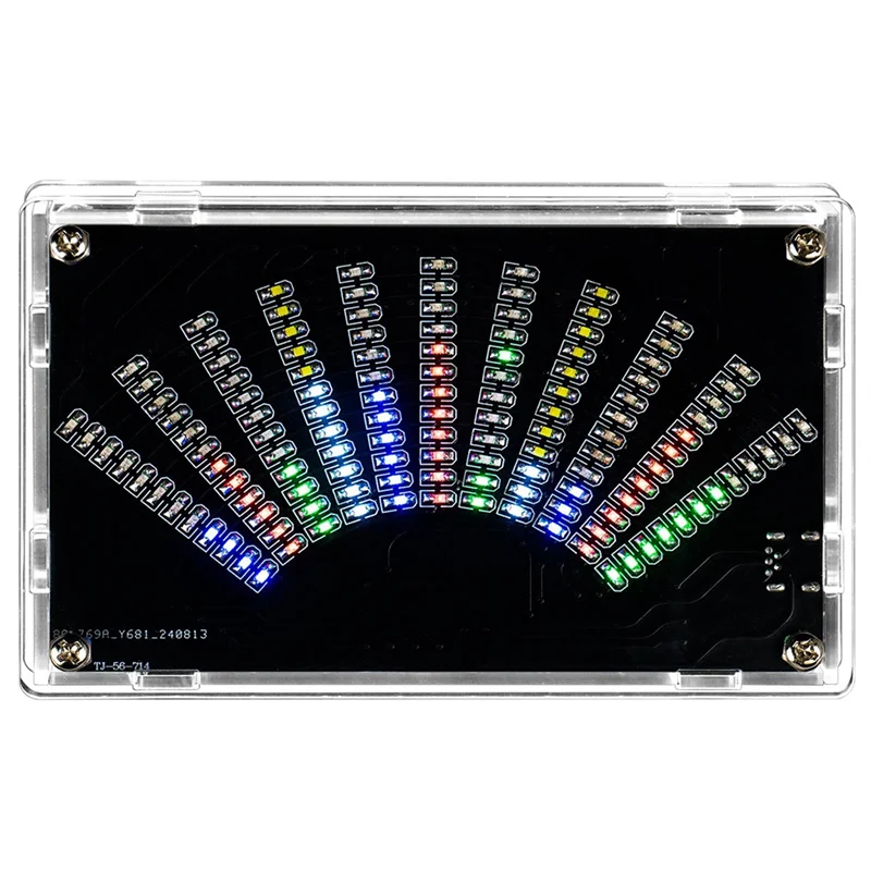 مروحة على شكل LED الموسيقى الطيف إيقاع ضوء عرض لتقوم بها بنفسك مجموعة الإنتاج مكون مصلحة الارصاد الجوية الممارسة TJ-56-714-N34R