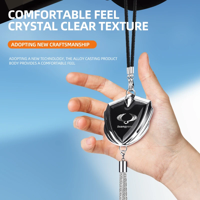 Neue Auto Rückspiegel Anhänger Auto Innen Hängende Ornamente Zubehör für SsangYong Actyon Kyron Korando Rexton Tivoli