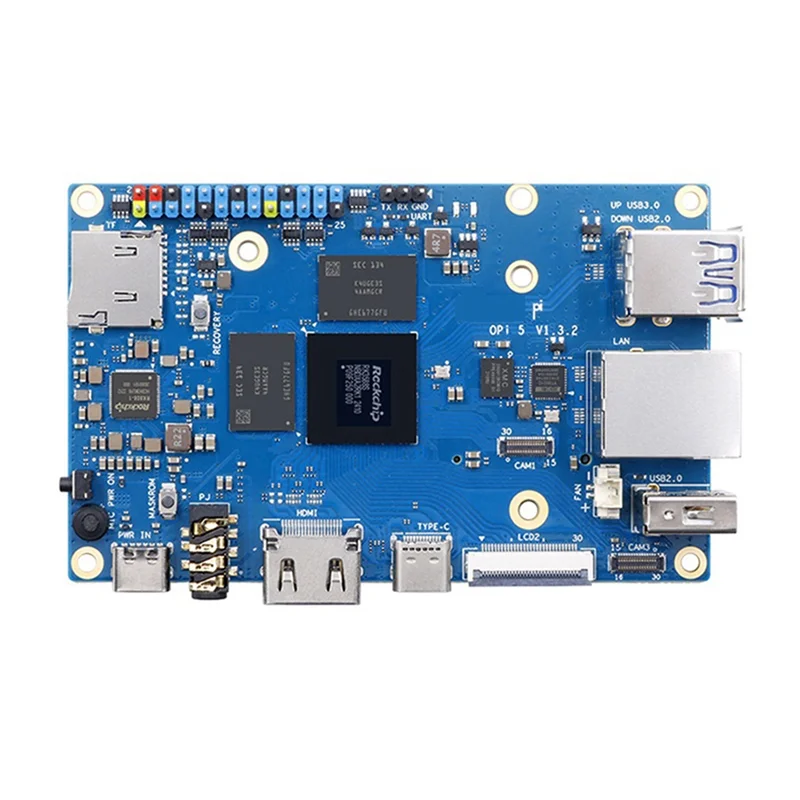 

B50B-для Orange Pi 5 RK3588S одноплатный компьютер 8-ядерный процессор RISC-V 6TOPS AI LPDDR4/4X Wi-Fi + BT Gigabit Ethernet SSD 4 ГБ