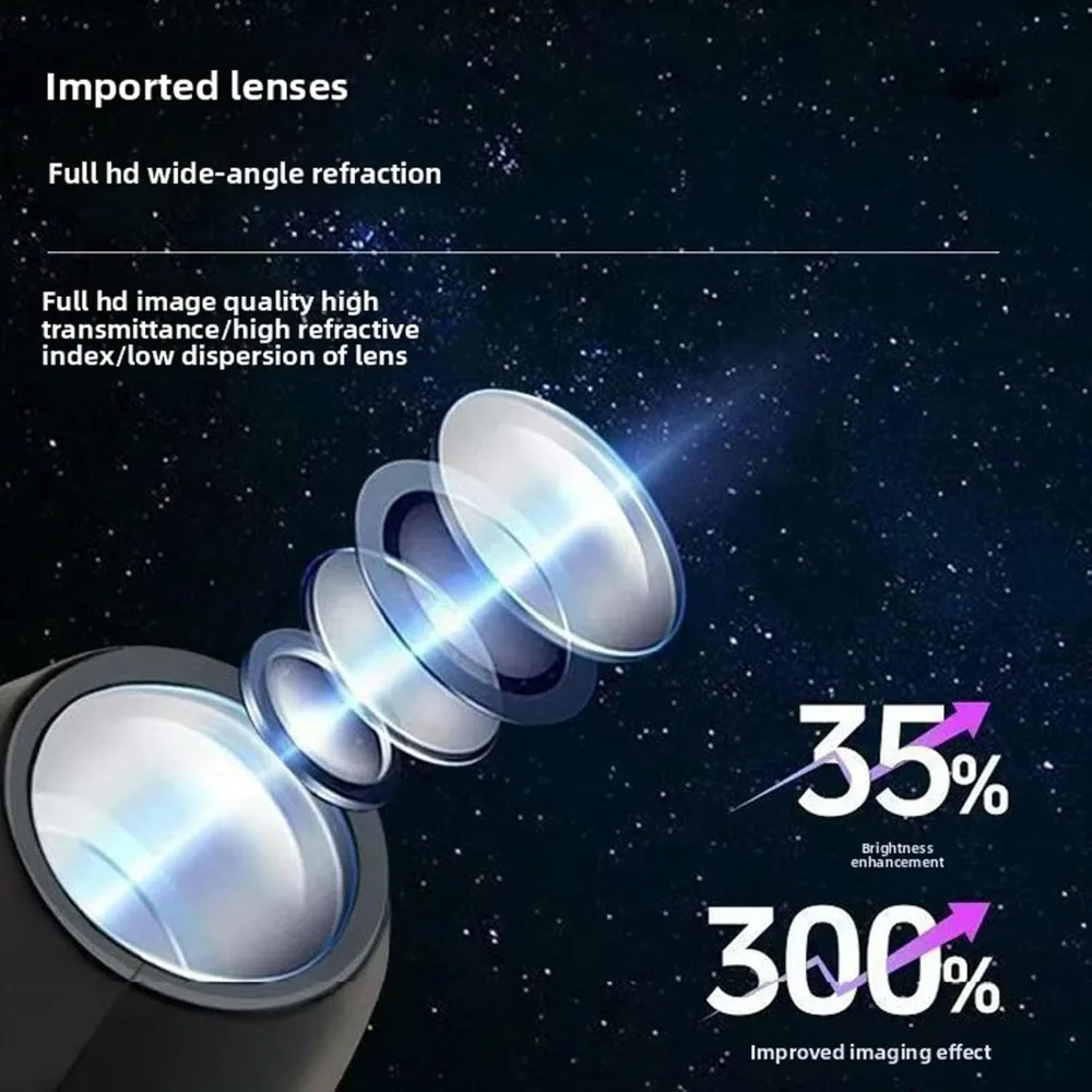 Black Star Projector Night Light Material Atmosphere Bedroom Atmosphere Lamp Romantic LED Sleep Light Bedroom Decoration