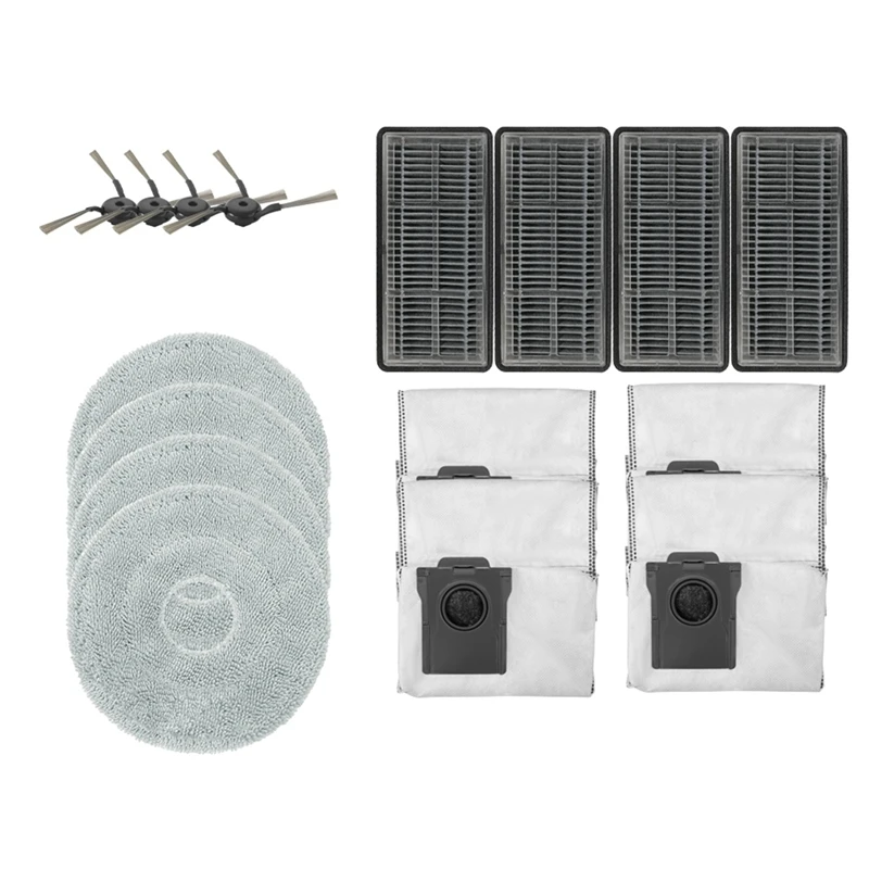 فرشاة جانبية بديلة لـ Dreame X40 Pro ، مرشح HEPA ، وسادات الممسحة ، وأكياس الغبار ، وقطع الغيار ، والاكسسوارات ، Ultra