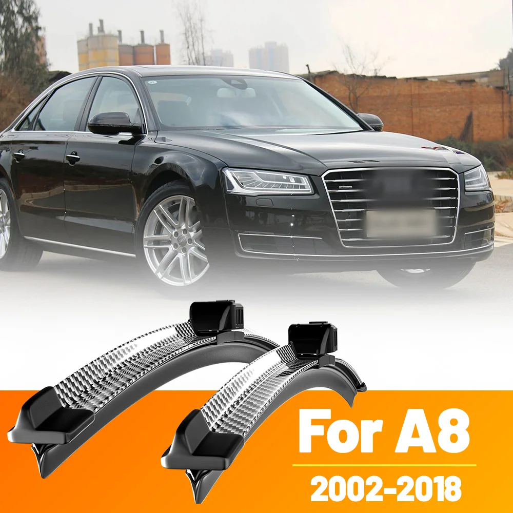 

2 шт., щетки стеклоочистителя переднего стекла, дворники из углеродного волокна для Audi A8 D3 D4 4E 4H 2002-2018 2003 2010 2011 2012 2013