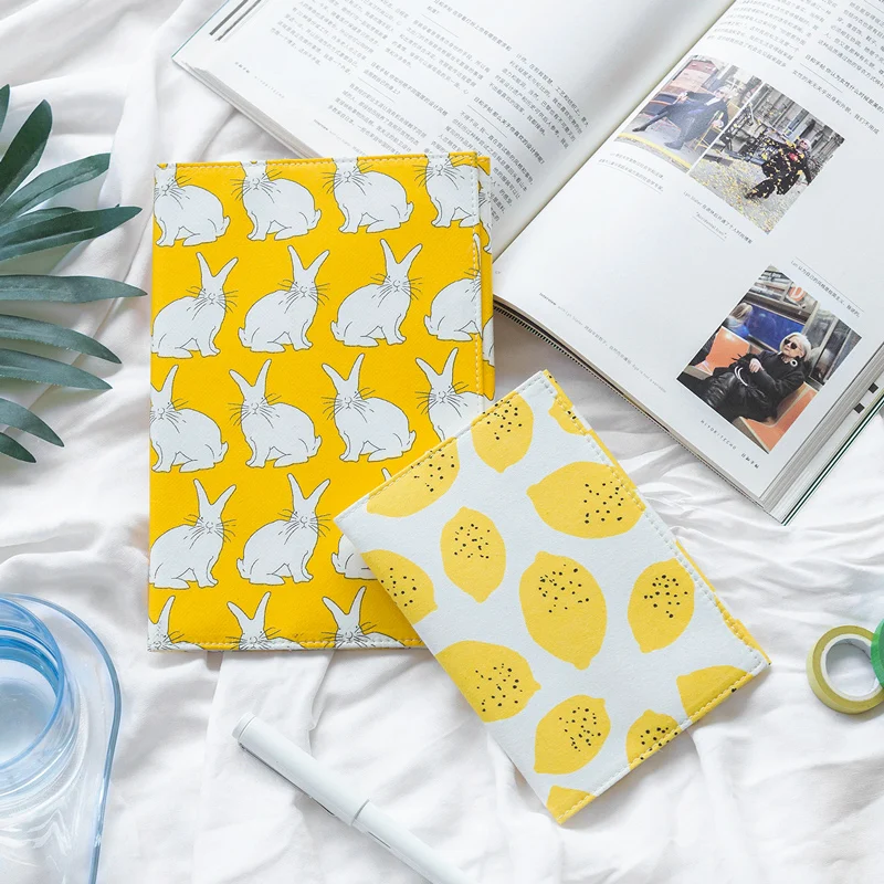 Kinbor модная милая обложка для книги A6, базовая обложка для ручного счета, защитная обложка с мультяшным принтом, внутренняя крышка механическая клавиатура