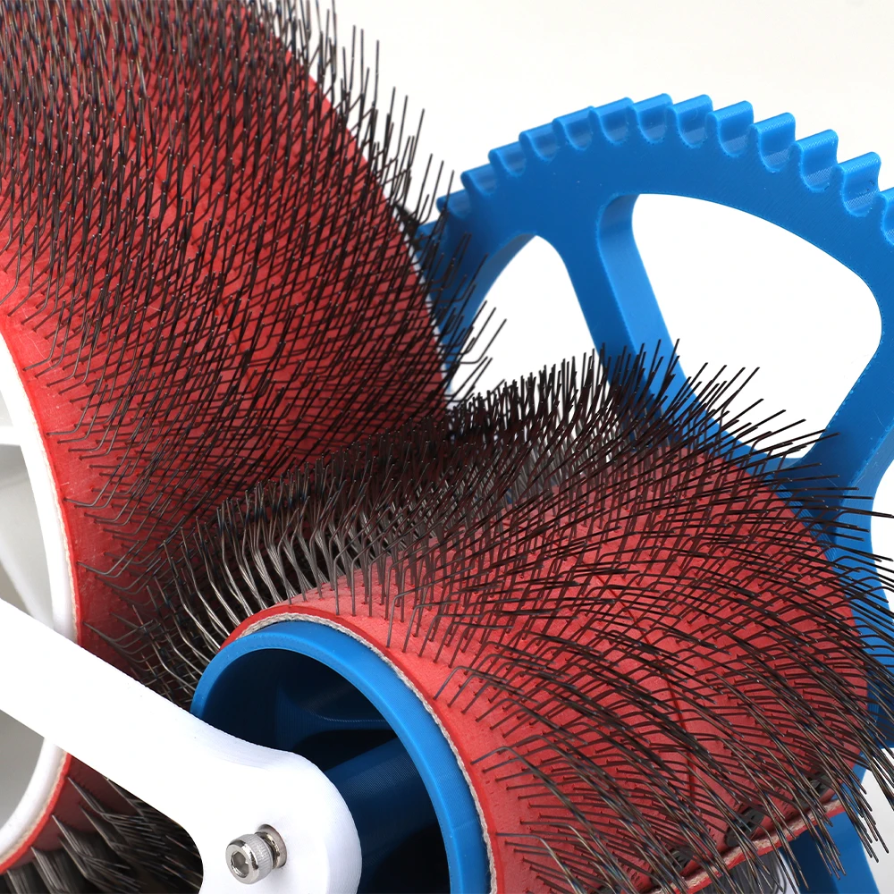 Hand Crank Drum Carder Wool Combing Machine, DIY Felt Making & Yarn Spinning Tool, Quick Wool Blending for Crafters