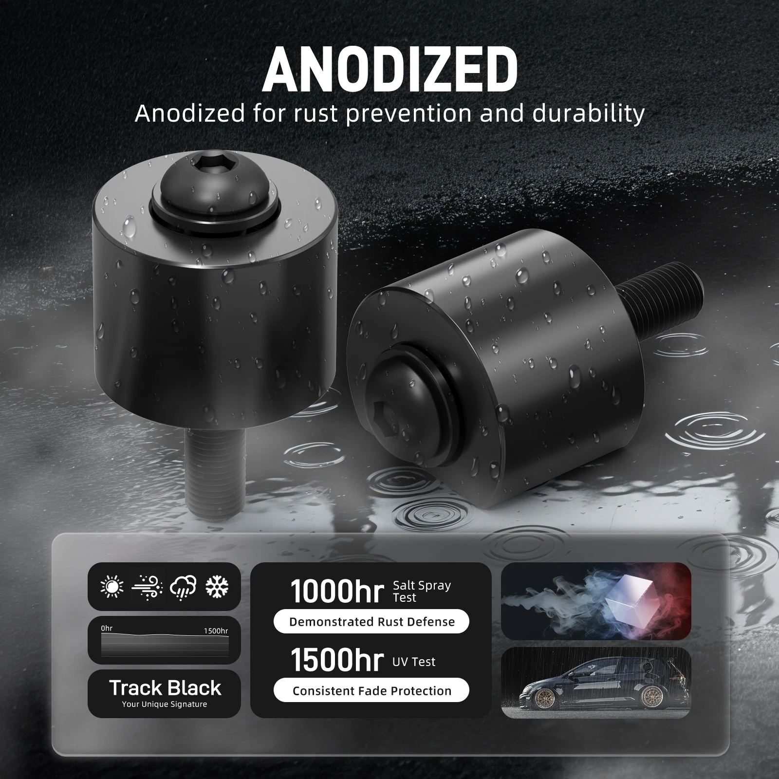 BEVINSEE Espaciador de ajuste de asiento de aluminio Elevador de asiento para VW para Golf MK7 para Golf 7 GTI R 2015-2021