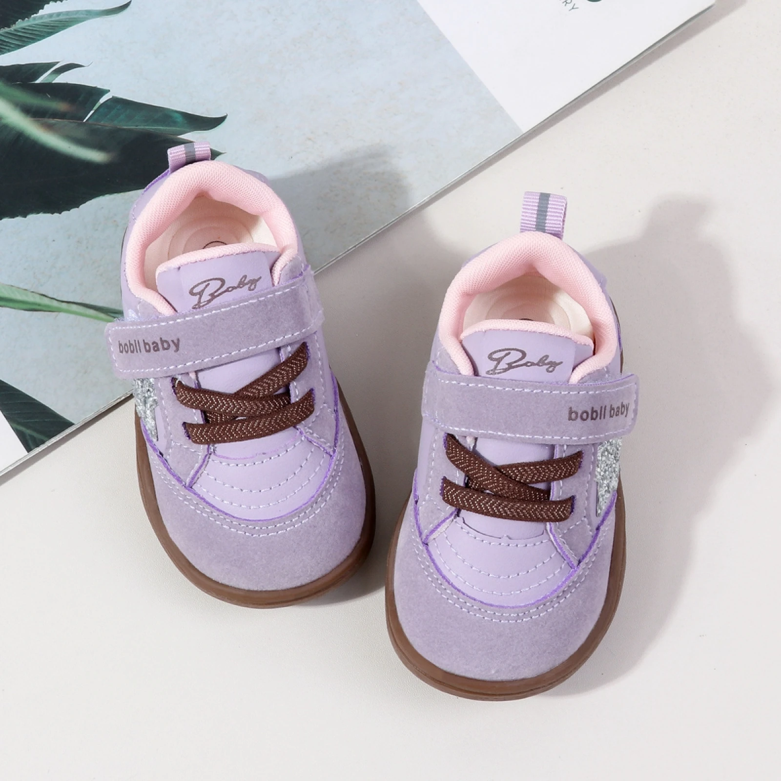 1-4years Infant boys girls Sneakers Sequin Star Patch shoes for baby girls Non-Slip Shoes