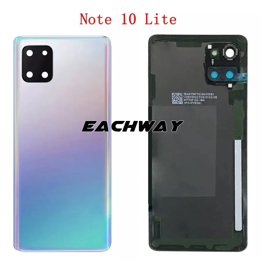 For Samsung Galaxy Note 10 N975 Note 10 plus Note 10 Lite NOTE10+ Battery Back Cover Door Housing + Rear Camera Glass Lens Frame