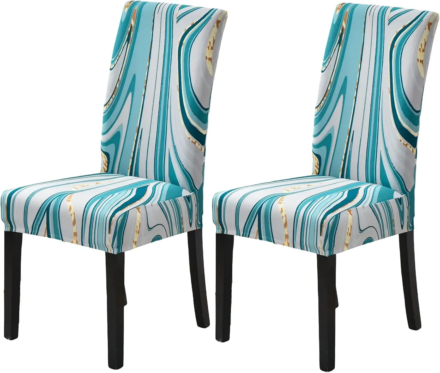 

Dining Room Chair Covers Set Of 2, Stretch Parsons Chair Slipcovers Removable Washable Spandex Printed Chair Seat Protector