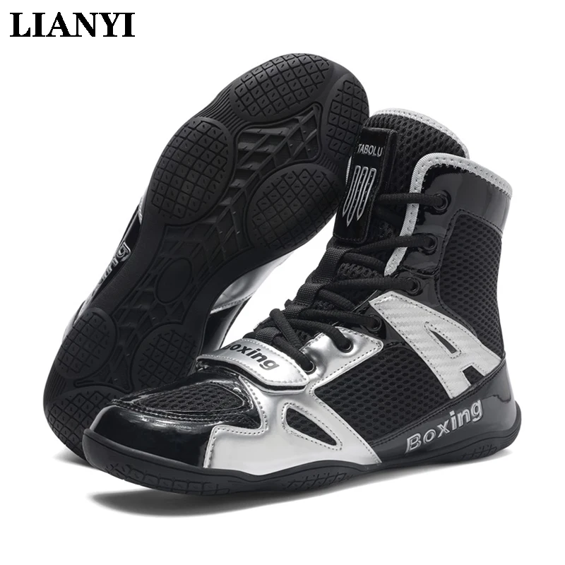

Мужские боксерские кроссовки LIANYI с высоким сцеплением, нескользящие, дышащие, из сетчатого материала, для тяжелой атлетики и фитнеса