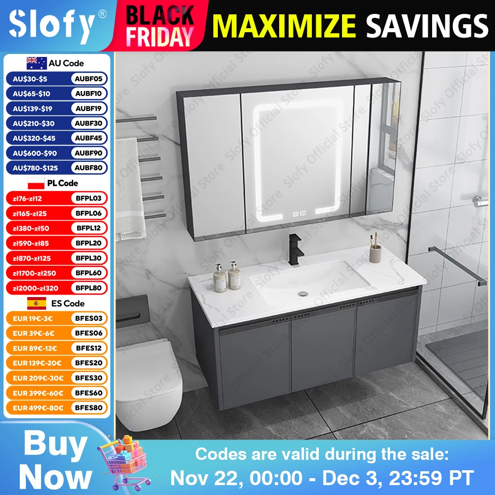 Multifunctional Bathroom Vanity White Grain Countertop Modern Cabinet Mirror Cabinet Integrated Ceramic Sink Bathroom Furniture