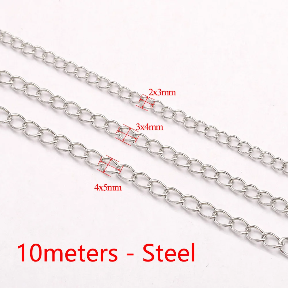 10meter/roll Edelstahl Ketten 2/3/5mm Gold Halskette Ketten Für Armband Verlängerung Kette DIY Schmuck Komponenten Kein Verblassen