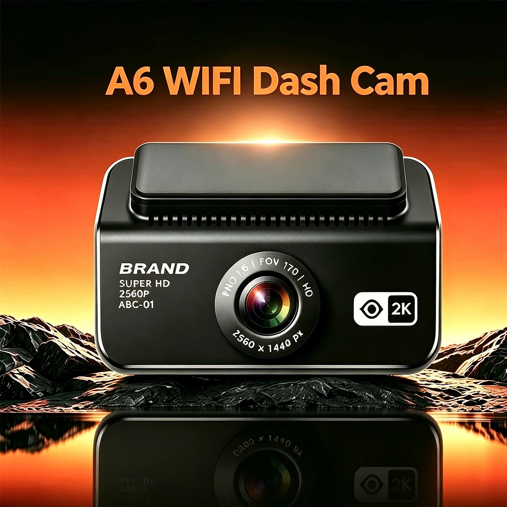 DT-NAVI New A6 2K Cam HIGH-TRANSMISSION LENS 24H Parking Monitor Dash Cam DVR Front 2K+Rear 1080P+Interior 1080P GPS WiFi