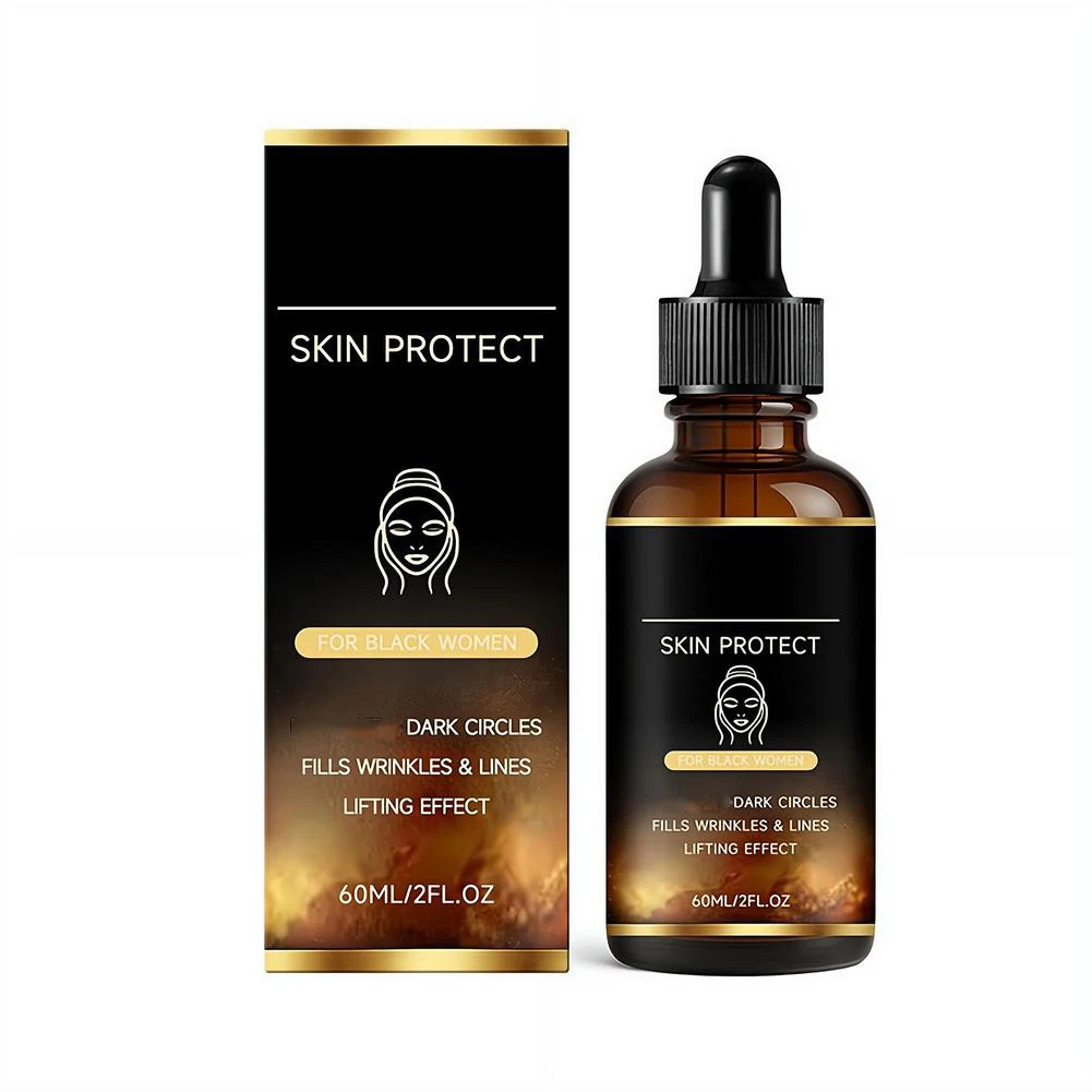 Skin Protect Serum for Black Women, Deep Moisturizing Nourishing Lifting Facial Serum for Dark Circles, Wrinkles & Lines 60ML