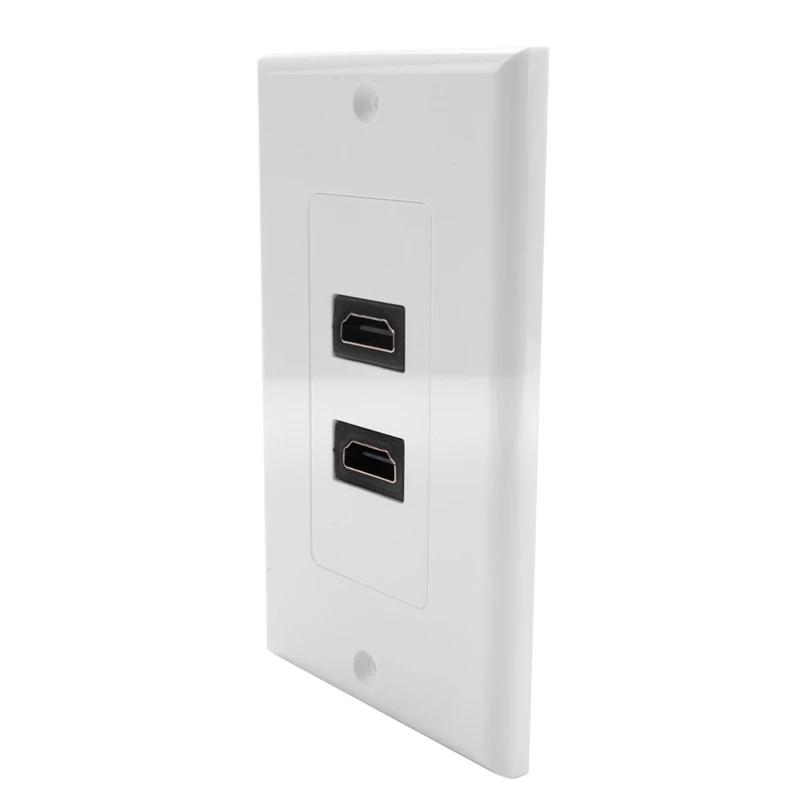 2-Ports Wall Face Plate Panel Outlet 1080P Cover Coupler Socket HOT