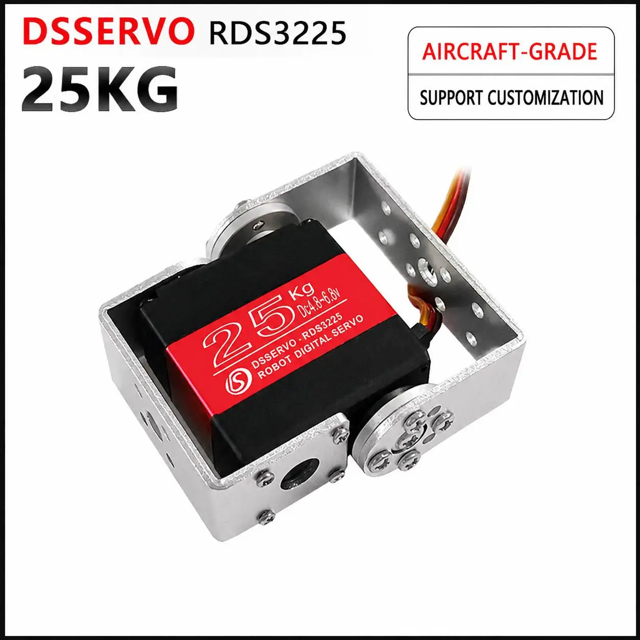 Dsservo dasheng rudder RDS3225 large torque two-axis digital rudder robot arm high precision