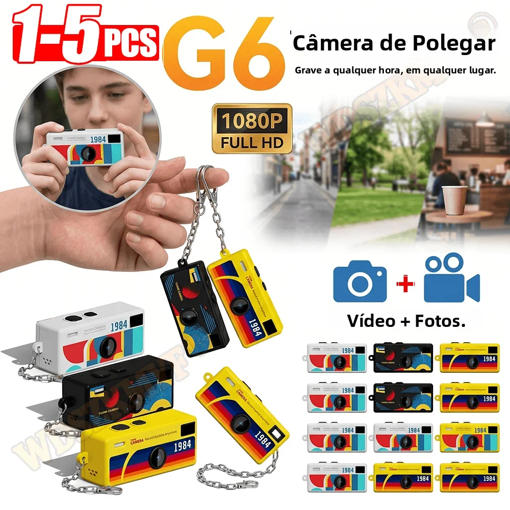 Câmera Digital Compacta de 0,96 Polegadas com Suporte para Cartão de Memória 1080P, Câmera Retro com Flash