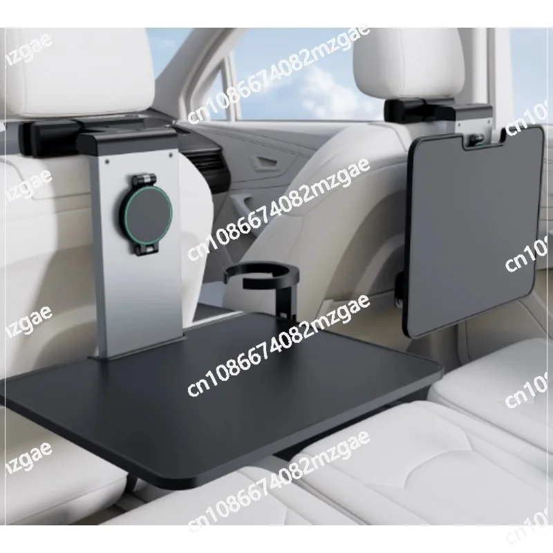 Aluminum alloy car mounted rear pillow magnetic suction small table board folding table car multifunctional notebook holder