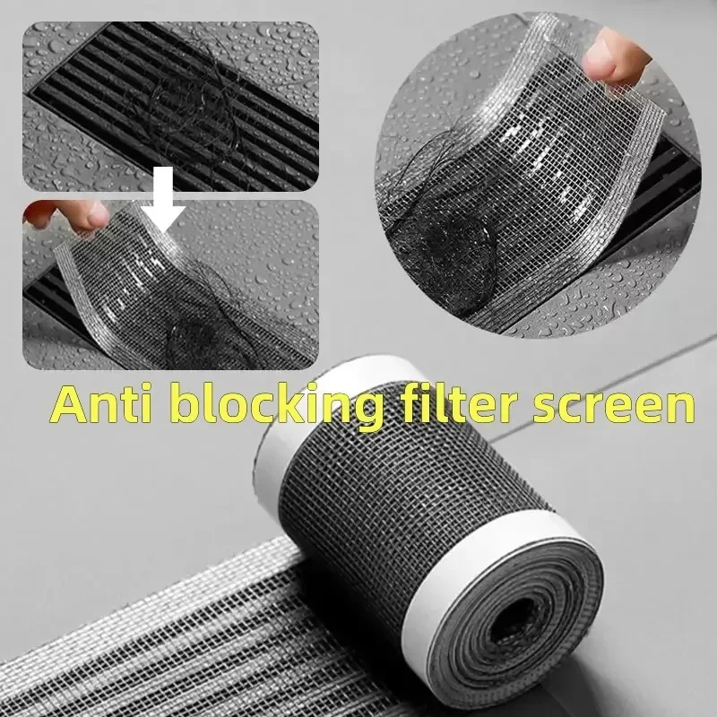 New Disposable shower drain net stickers Bathroom Floor Drain Strainer Hair Catcher mesh tape Kitchen Sink Sewer Outfall Stopper