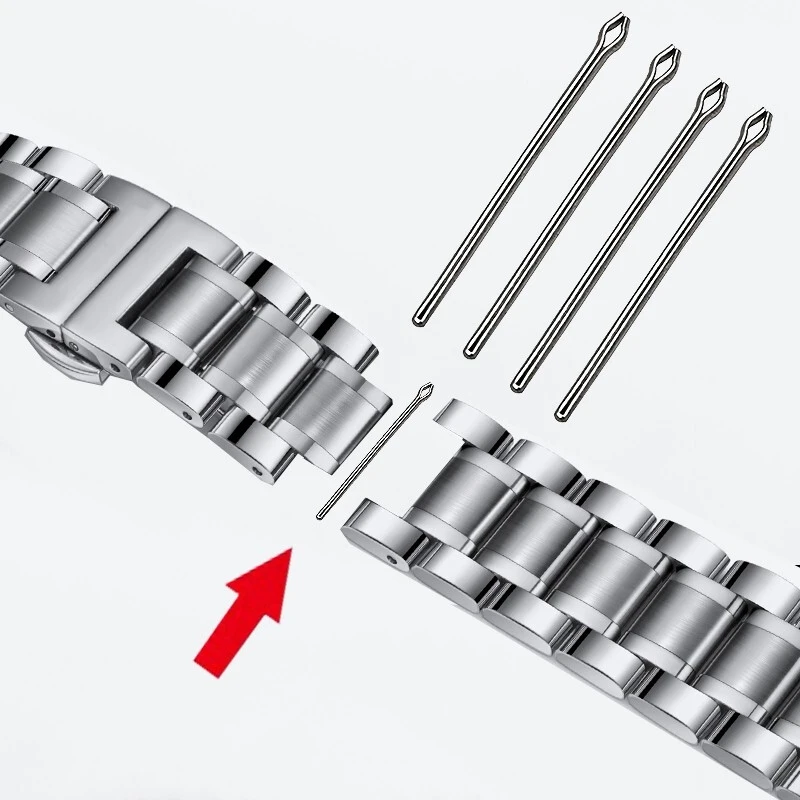 30pcs Watch Band Link Pins Strap Connect Bar Watchmaker Repair Tool 18mm 20mm 22mm 8-26mm Split Pins 0.8/0.9/1.0mm Thickness