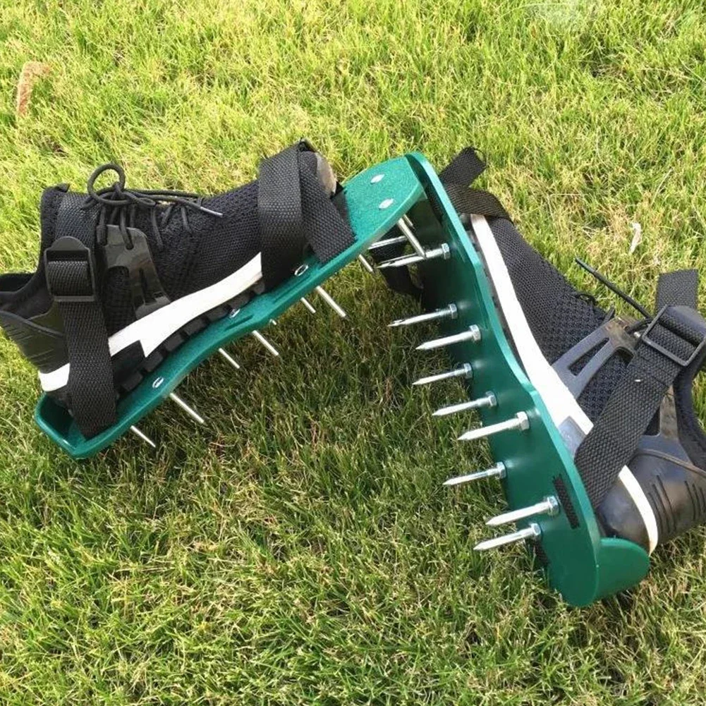 8 Pcs Garden Aerator Shoes Strap Nylon Grass Spiked Shoes Straps Gardening Scarifier Strap  Gardeners Lawn Loose Soil Tools