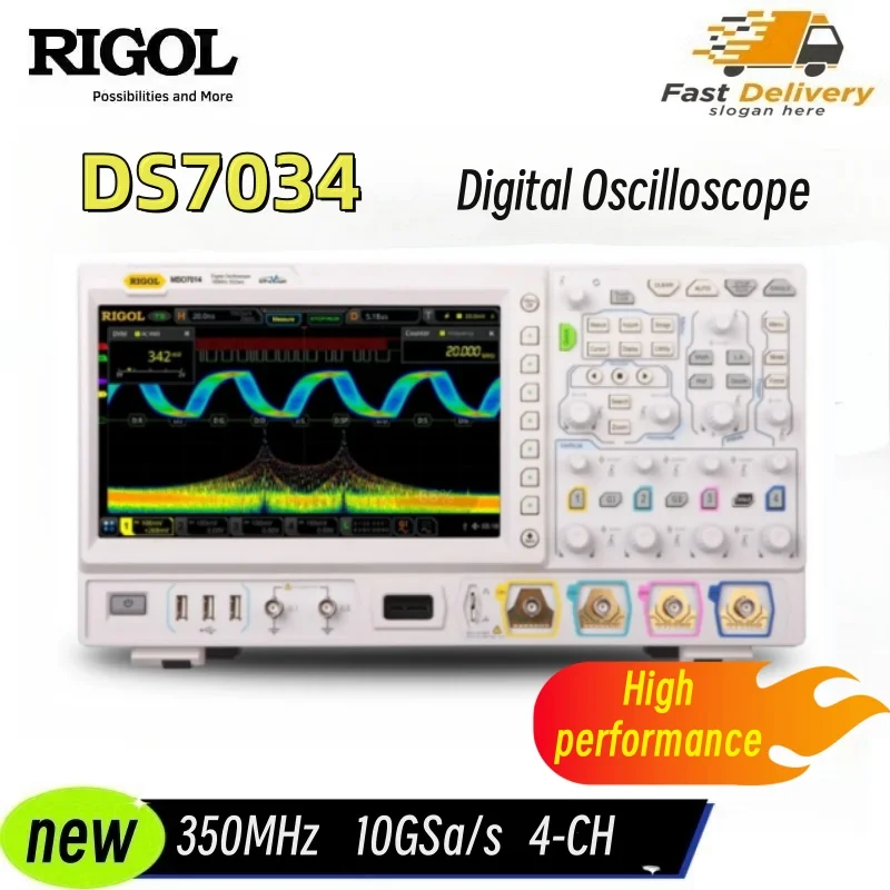 Rigol DS7034 - 350MHZ Digital Oscilloscope with 4 Channels, 10GS/s Sampling