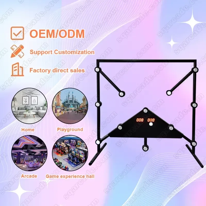 Interactive Reaction Game Machine Detachable Carnival Challenge Booth with Timer for Indoor Outdoor School Events Commercial