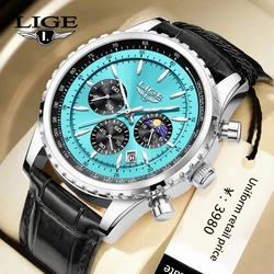 2024 LIGE New Top Brand Luxury Men Watch Quartz Man Watches Waterproof Luminous Watch for Men Date Chronograph Sport Wristwatch