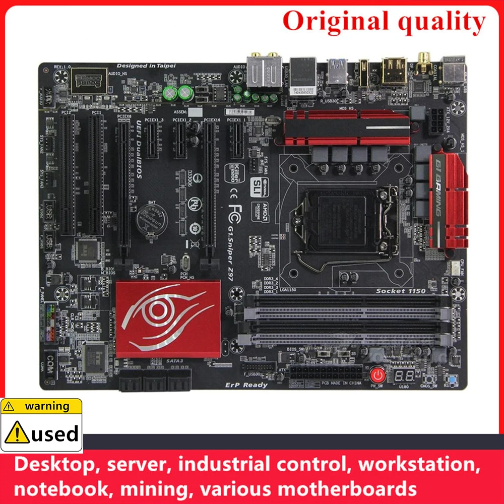 For G1.Sniper Z97 Motherboards LGA 1150 DDR3 32GB ATX Intel Z97 Overclocking Desktop Mainboard SATA III USB3.0