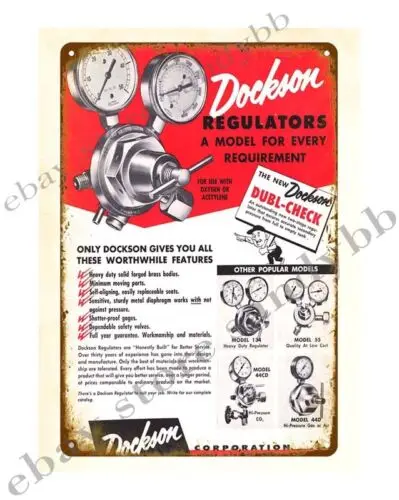 1 pcs,wall decor 1960 Dockson Regulators Model for Every Requirement metal tin sign