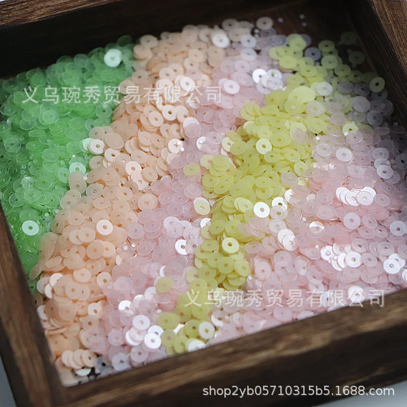 3mm/4mm round medium hole matte sequins handmade DIY hand sewn clothing accessories wedding dress French embroidery beads