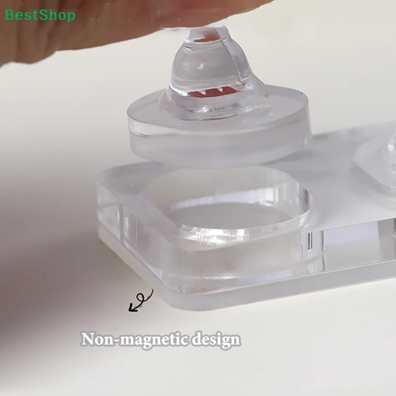 ♥ 아크릴 비자성 네일 연습 디스플레이 스탠드 |   캣아이 젤 폴리쉬 매니큐어 연습용 투명 흡착컵 홀더