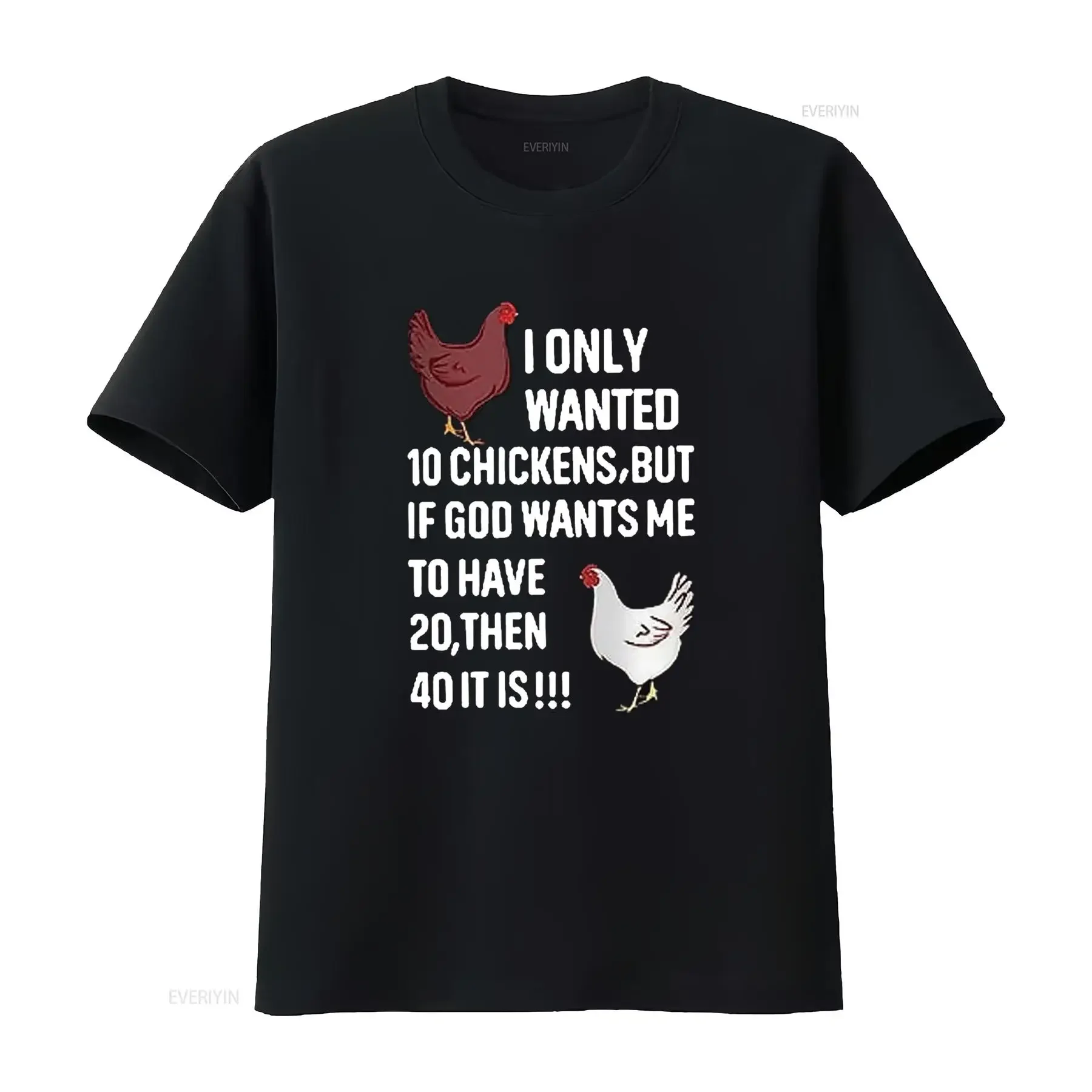 Women Funny T Shirt I Only Wanted 10 Chickens Chicken Lovers Casual  Tops vintage Washed Slightly graphic Unisex streetwear