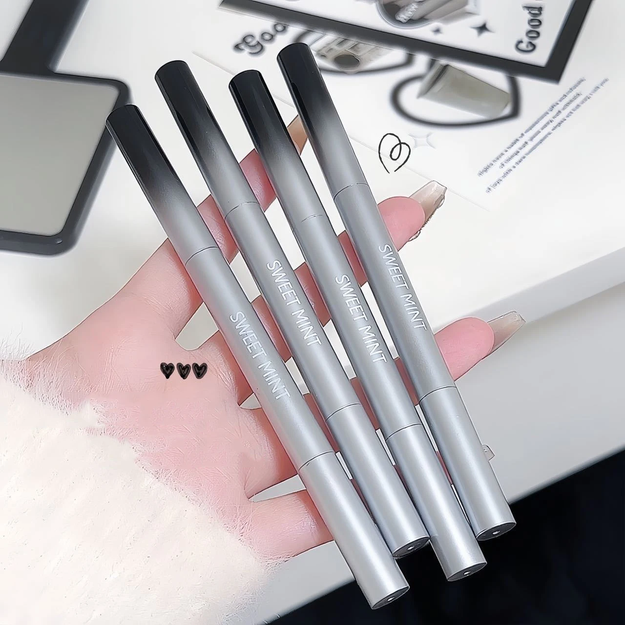 Sculpted Eyebrow Pencil Natural Rooted Wild Eyebrow Waterproof Sweatproof Smudge-proof Dual-Ended Eyebrow Pencil