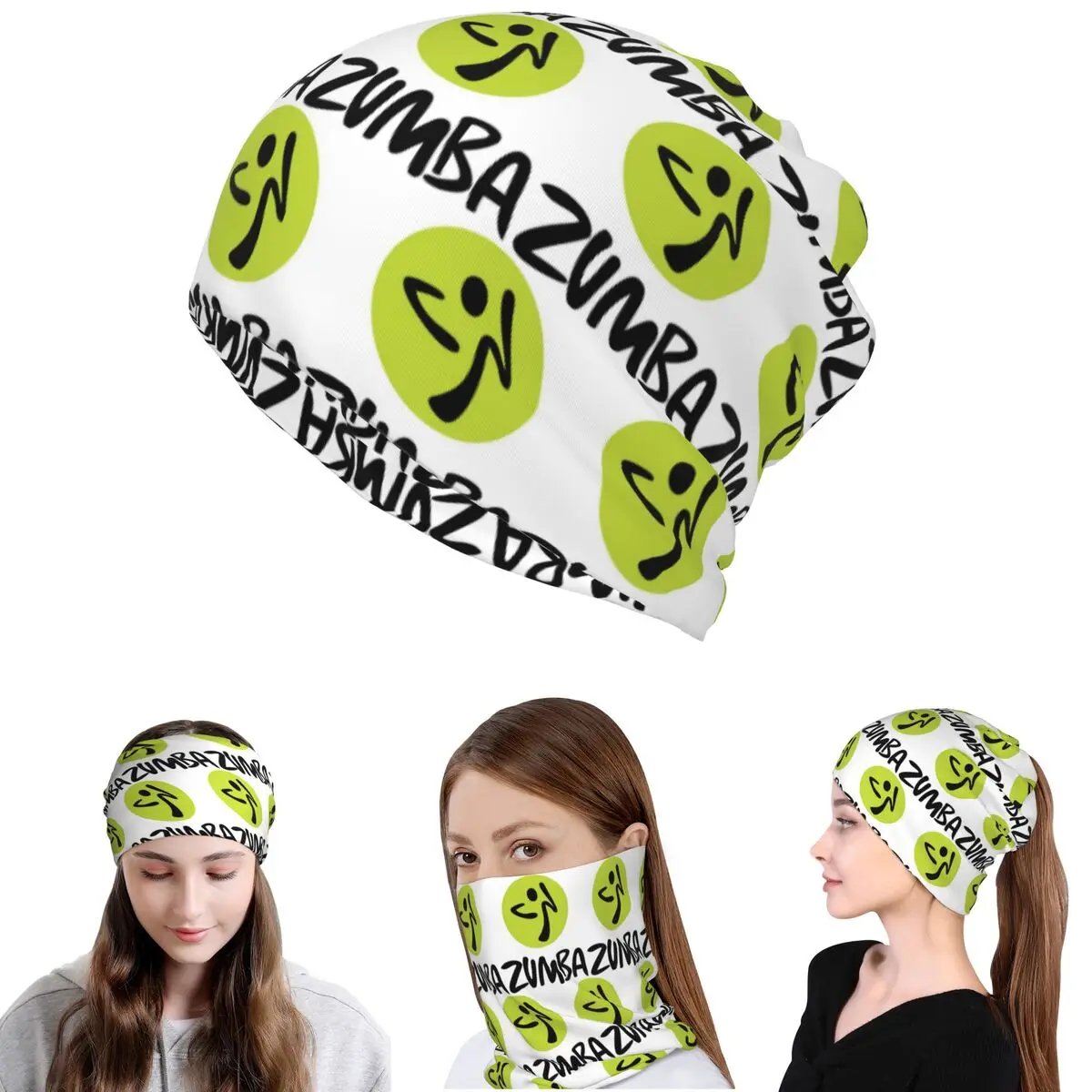 Fitness Zumba Dance Bandana Halstuch, Wickelschal, Mehrzweck-Kopfbedeckung, Mütze, Unisex, für Erwachsene, winddicht