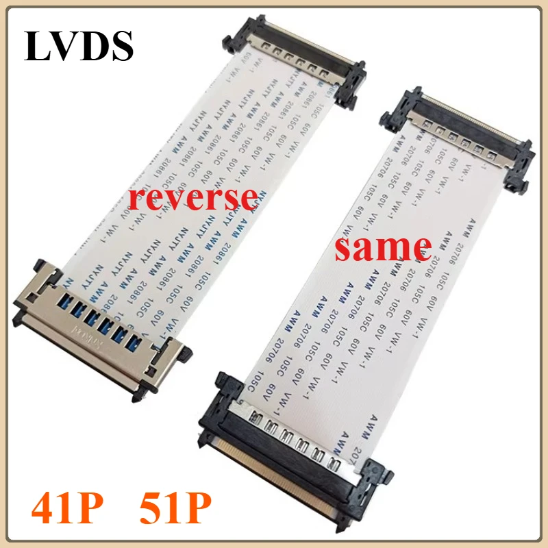 

41Pin 51Pin 4K LVDS High-Definition LCD Ribbon Cable AWM 20861 20706 105C 60V VW-1 V-by One 41P 51P FFC FPC Dual Head