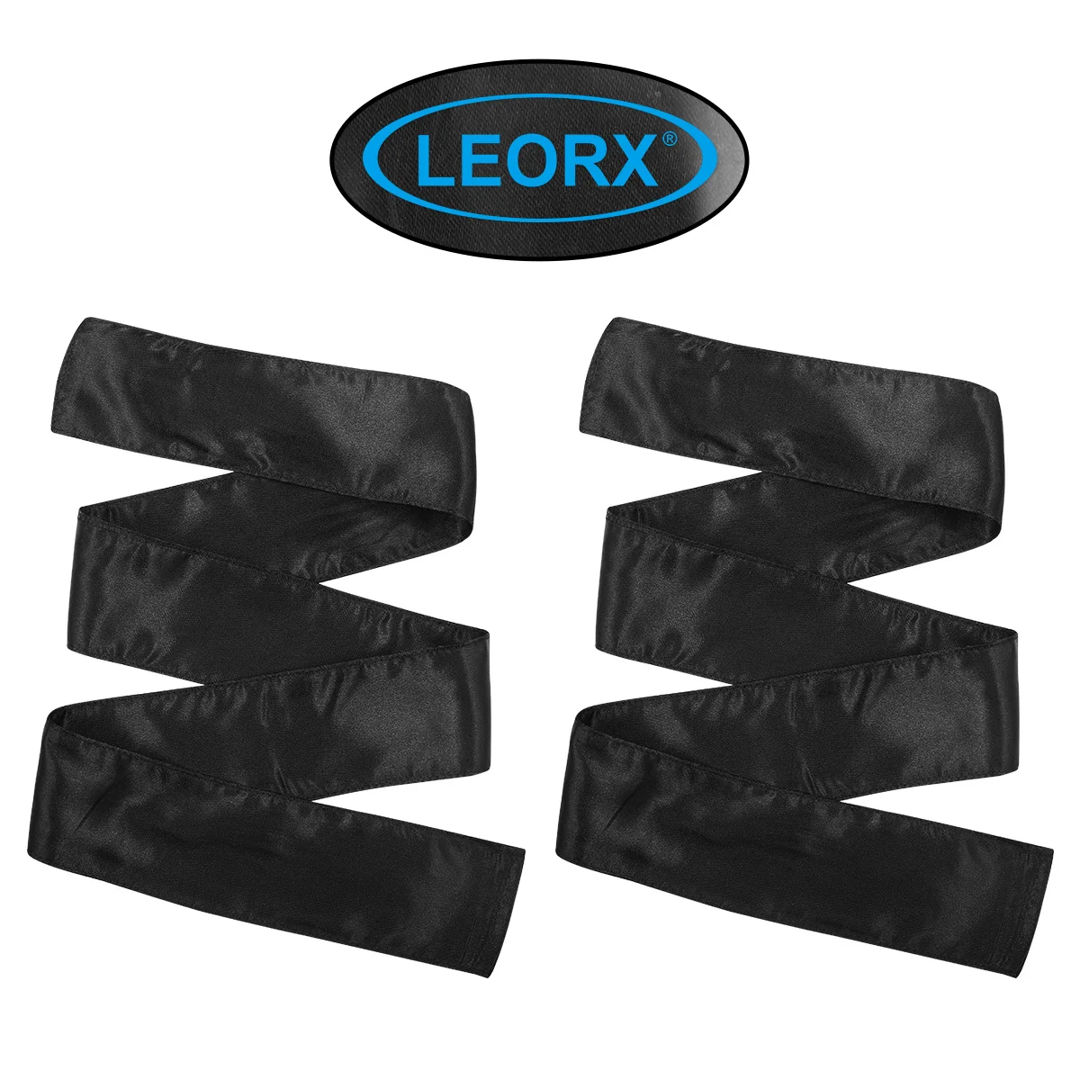 

2Pcs Long Silk Satin Headscarf for Women Non-Slip Front Hair Wrap Band Soft Hair Scarf Black Headscarf