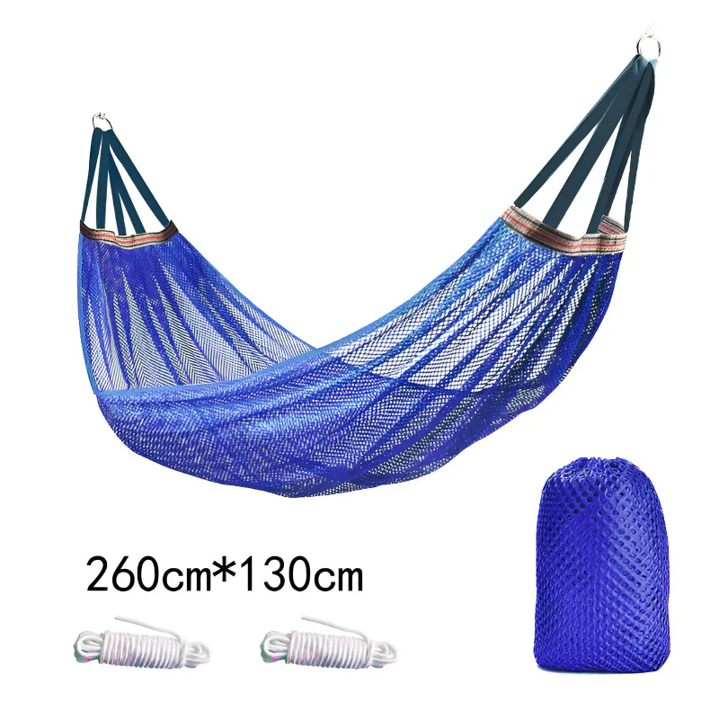 Hammock Swing Outdoor Camping Ice Silk Hammock Single Widened Mesh Ndoor Childrens Swing Leisure Hammock image 6