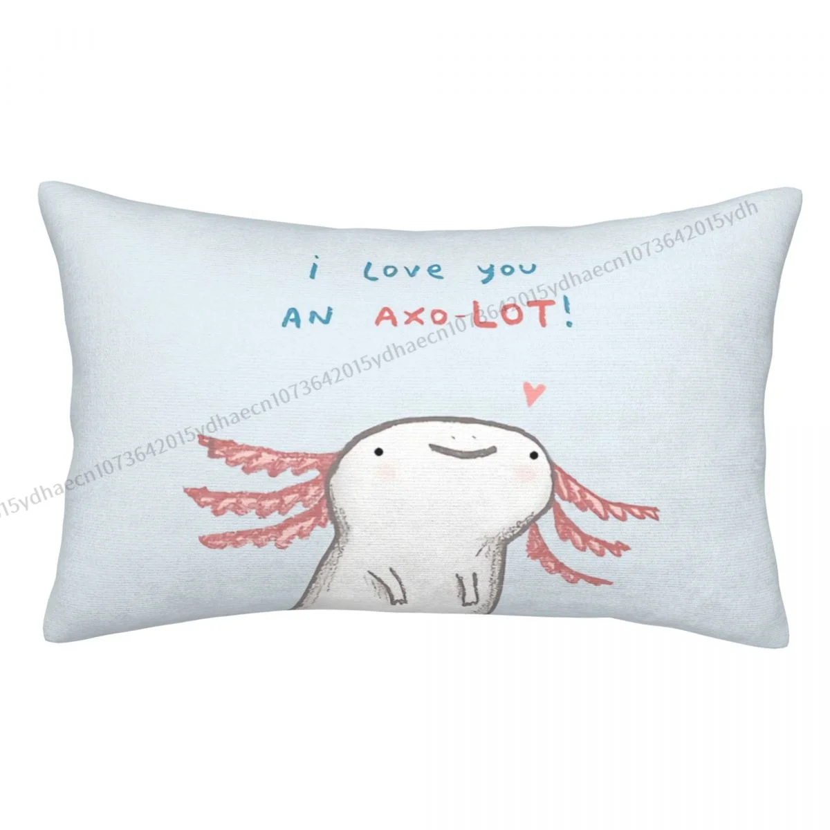 Axolotl Love Hug Pillowcase Backpack Cojines Sofa Printed Chair Pillow Covers Decorative