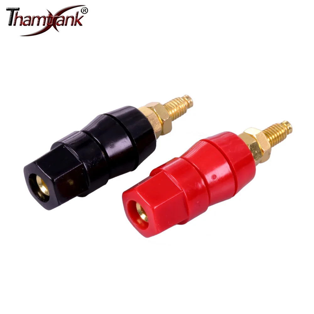 10pcs/Lot Gold Plated Banana Binding Post Large Current Amplifier 4mm Banana Plug Jack Socket Speaker Terminal 5 Pairs Red+Black