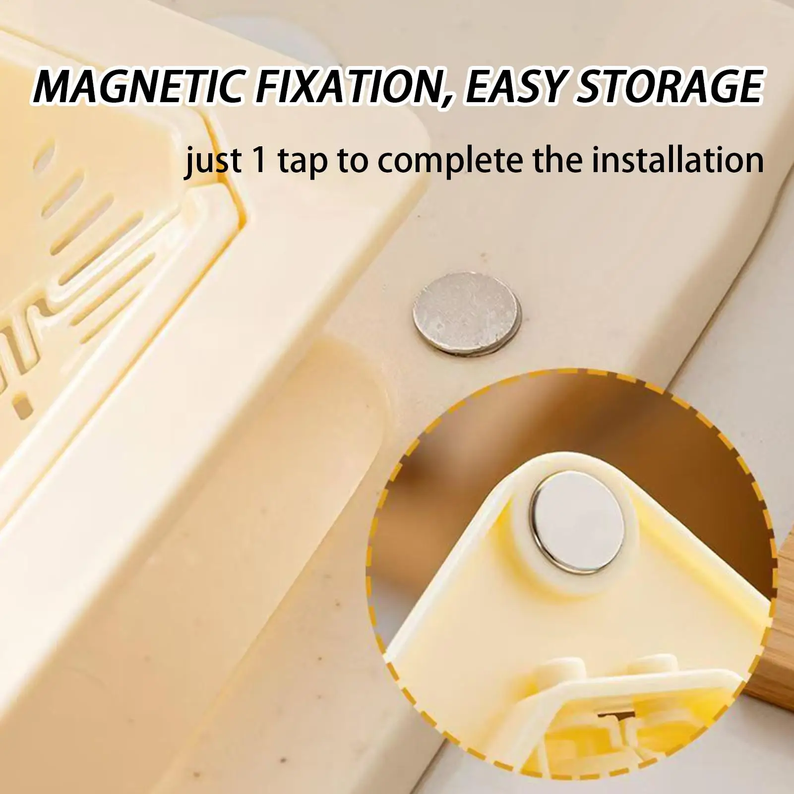 Corner Sink Drainer Basket Magnetic Silicone Kitchen Storage Rack Sink Drain Strainer Basket for Trash Food Waste Leftovers