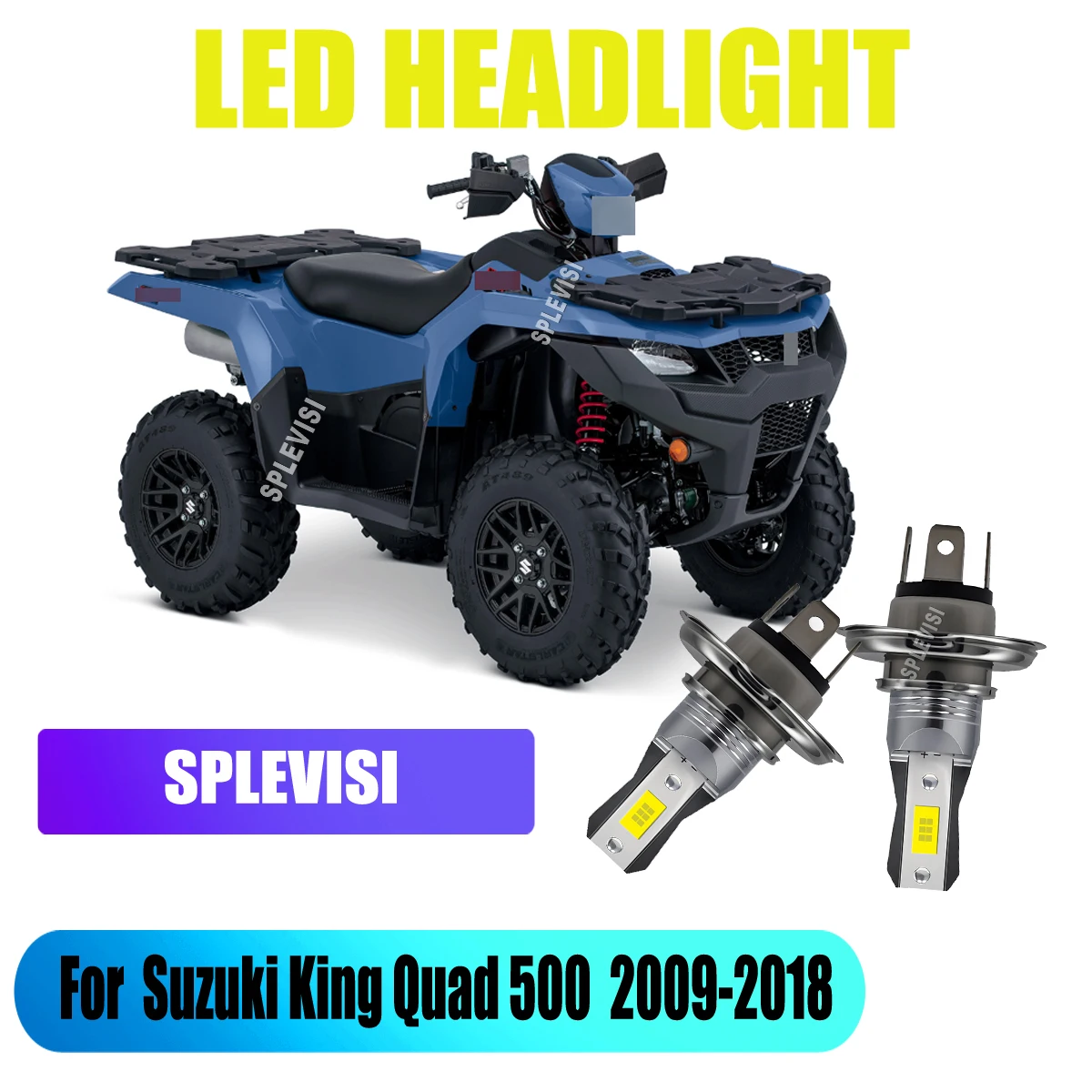 

H4 Motorcycle LED Bulb 12V 45W 4500LM High Performance Direct Fit Replacement For Suzuki King Quad 500 2009 2010 2011 2012-2018