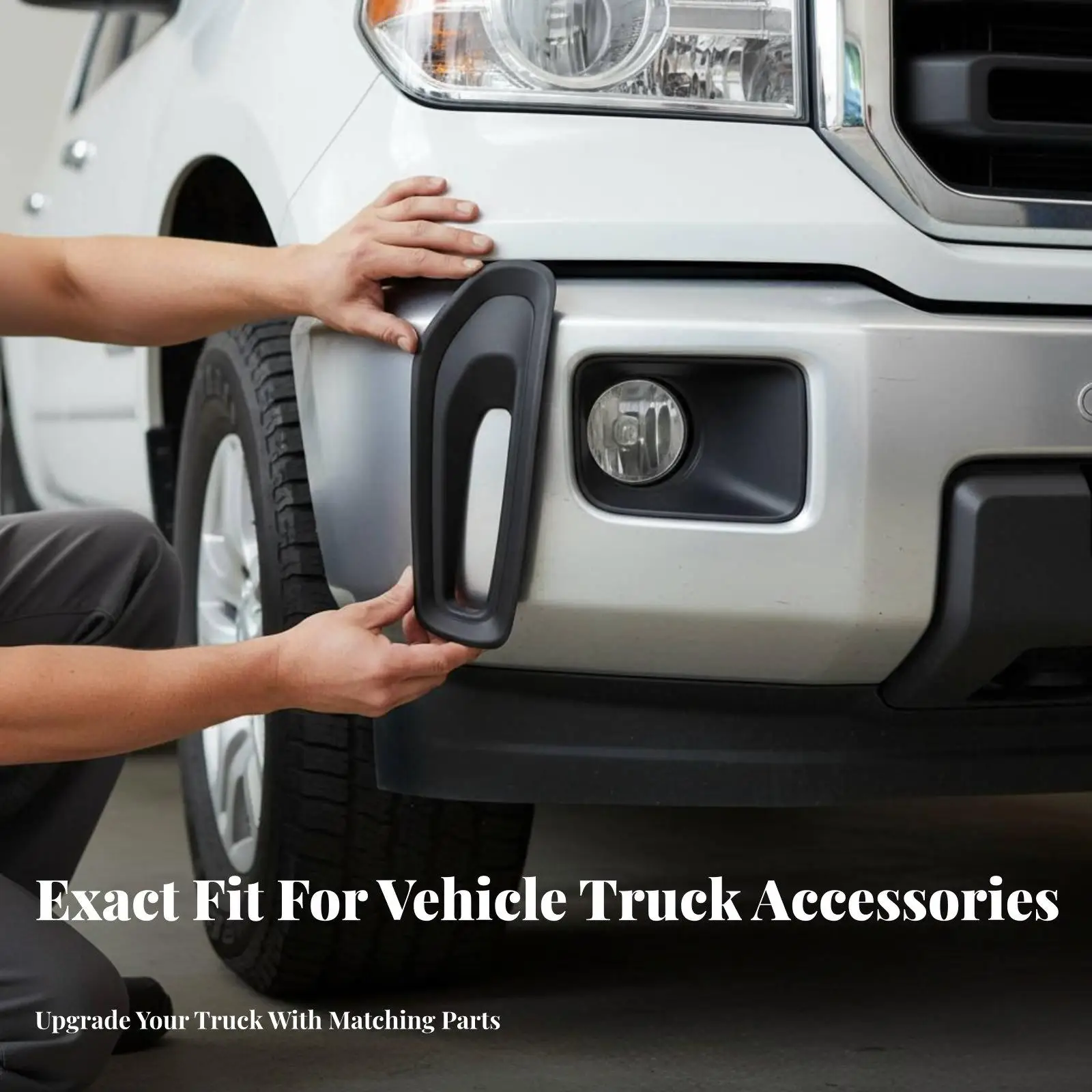 2 Fog Front Fog Bezel Easy Installation Insert Bezels for Truck Enthusiasts, DIY Mechanics