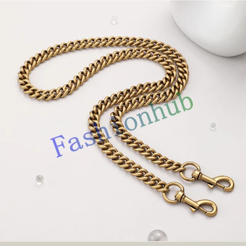 Vintage Golden Metal Links Chain Strap For Lady Handbag Women Bag Purse Shoulder Carry Belt Replacement