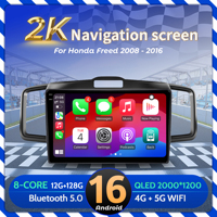 10inch Car Radio For Honda Freed 2008-2016 BT Carplay Android 16 Multimedia Navigation Head Unit 2K QLED Screen
