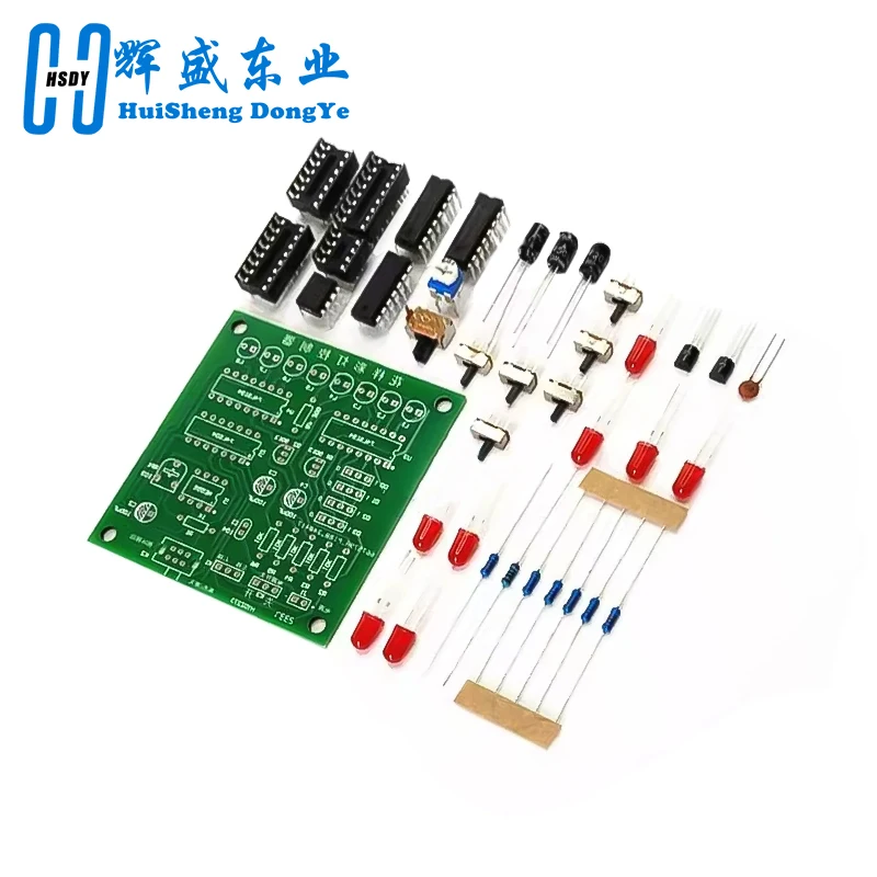 LED Circulating Water Light Welding DIY Kit Pattern Colored  Controller Electronics Self Assembly and Soldering