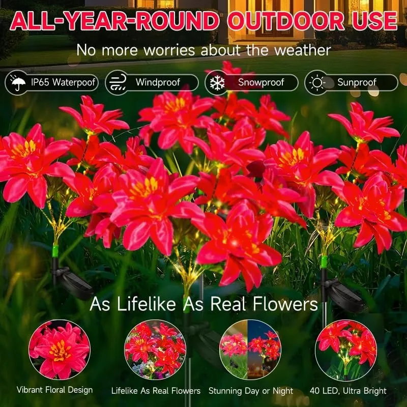 

Новый светодиодный солнечный цветок пуансеттии, искусственный цветок, подходит для украшения рождественских садов, газонов, парков и дворов