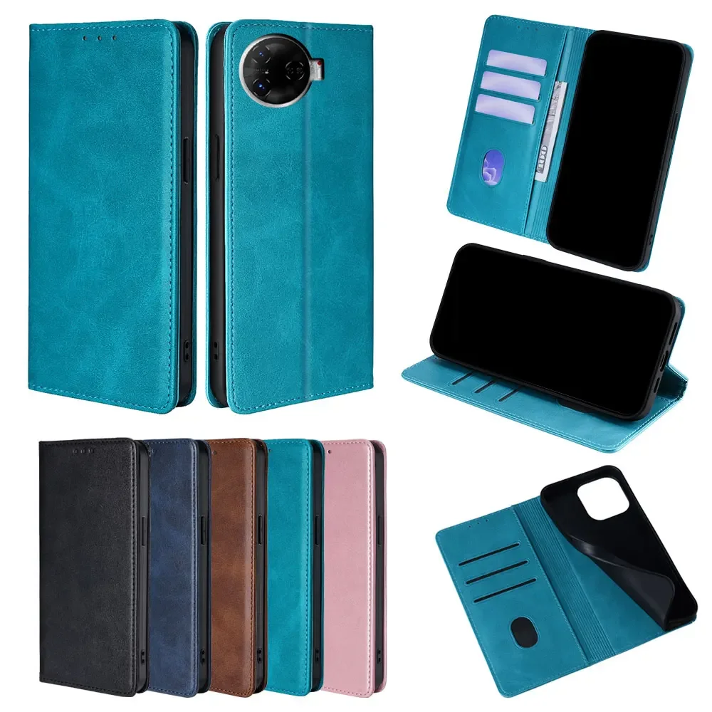 

GEFENIS Bussiness Leather Phone Case For Tecno Camon 30 Pro 30 Premier Pova 6 Pro Spark 20 Pro Plus Magnetic Flip Book Case Cove