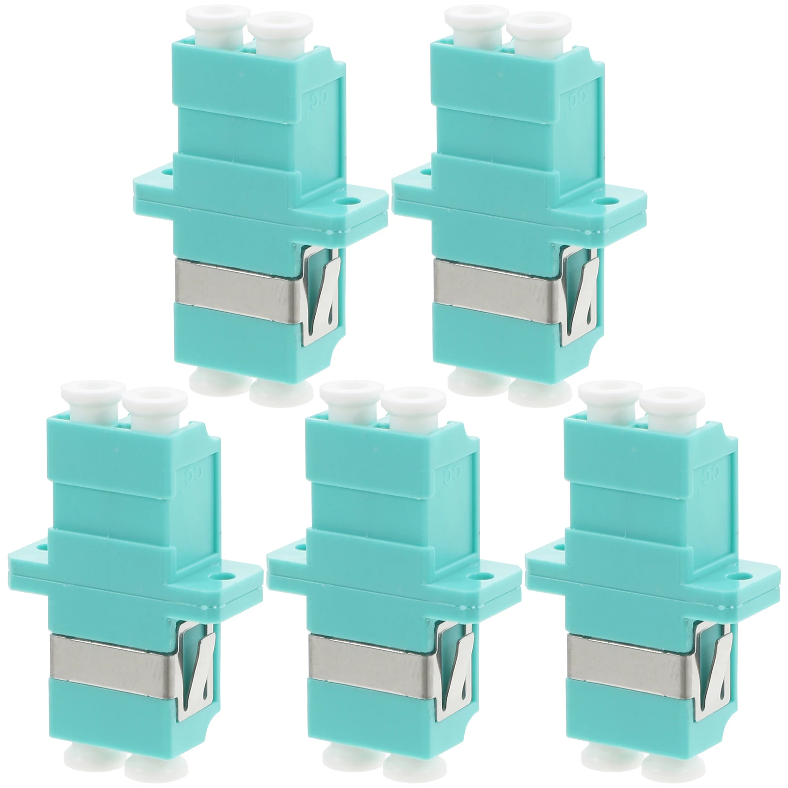 

5pcs Fiber Optic Adapter LC Coupler Simplex Duplex Connector Material Easy Install Networking Data Center